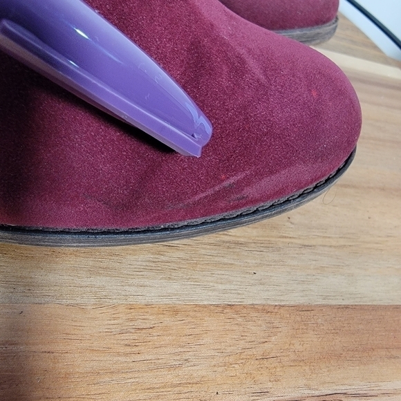 Breckellle's Wine / Maroon Colored Heather Ankle Booties vegan Size 8.5 - Picture 11 of 16